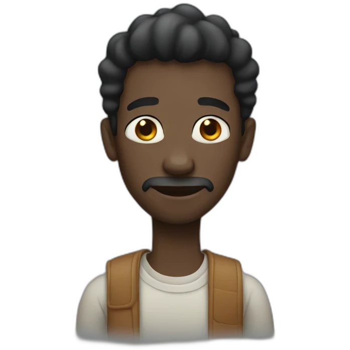 thin black man emoji