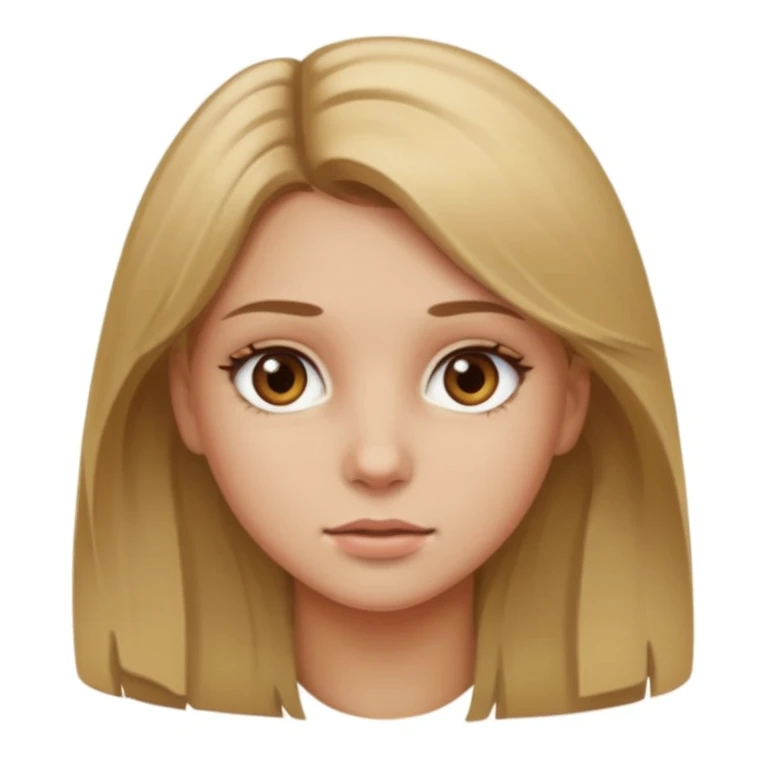 light brown eyed and dirty blonde girl emoji