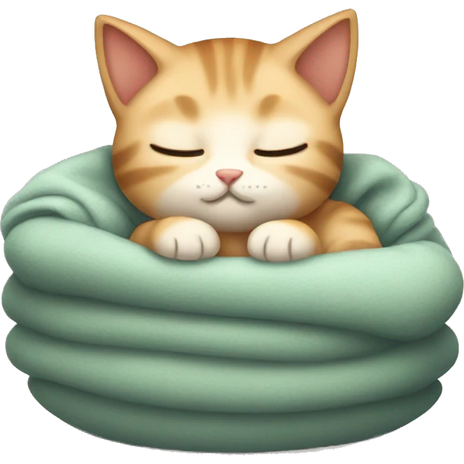 sleepy cozy kitten emoji