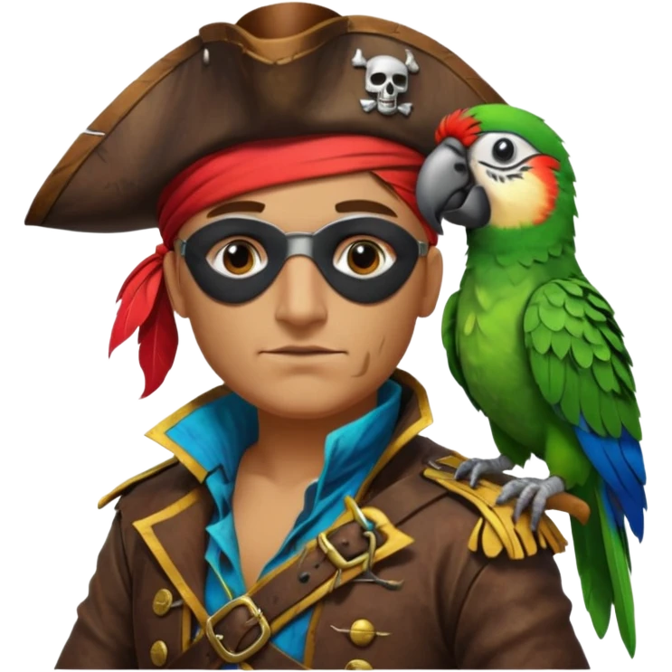 pirate and parrot emoji
