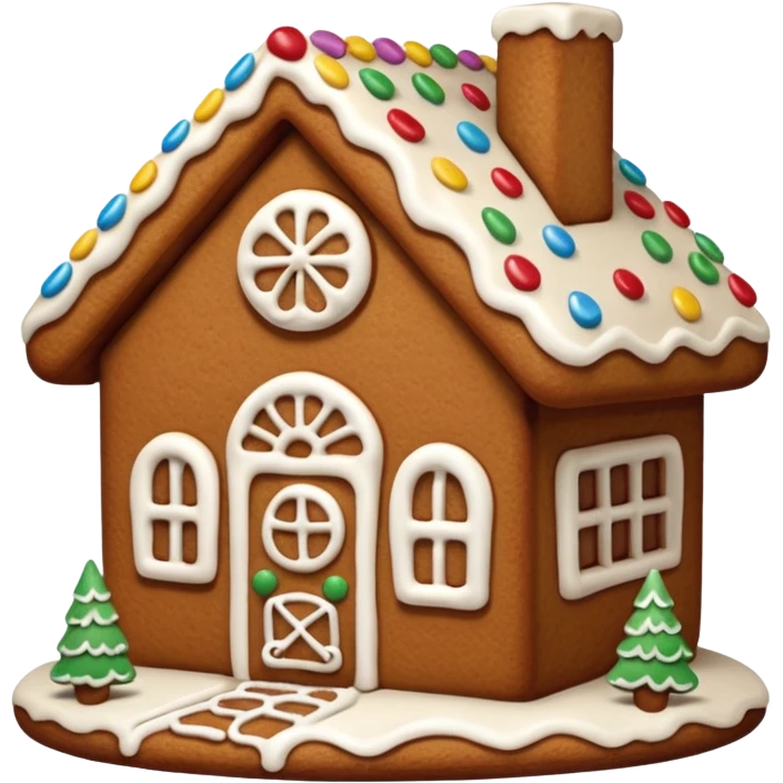 gingerbread house biscuit emoji