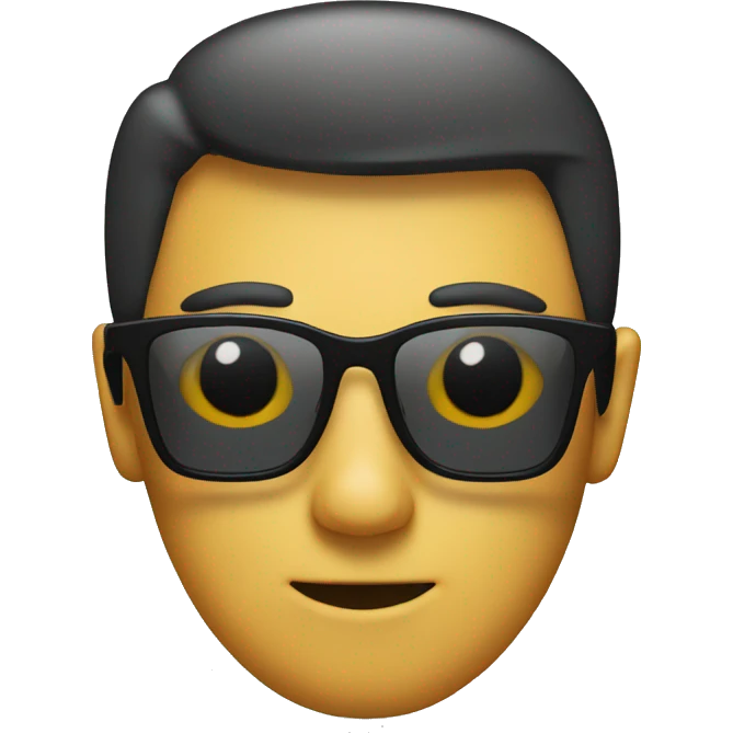 Person with sunglasses. Ust the head emoji