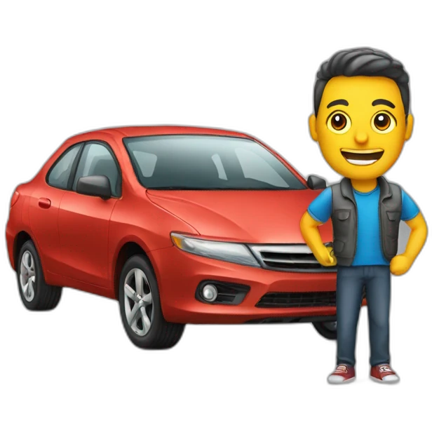 Cliente comprando carro emoji
