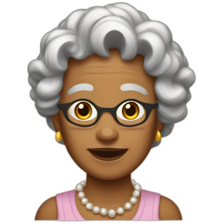 Mamie qui rigole emoji