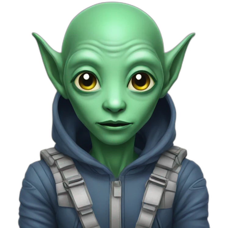 An Alien LGBT emoji