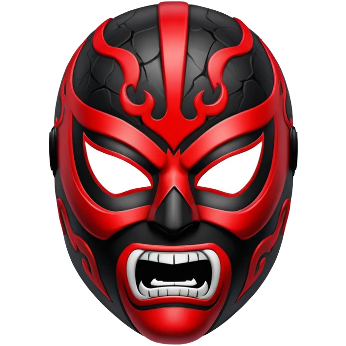 sinister luchador mask with evil expression emoji