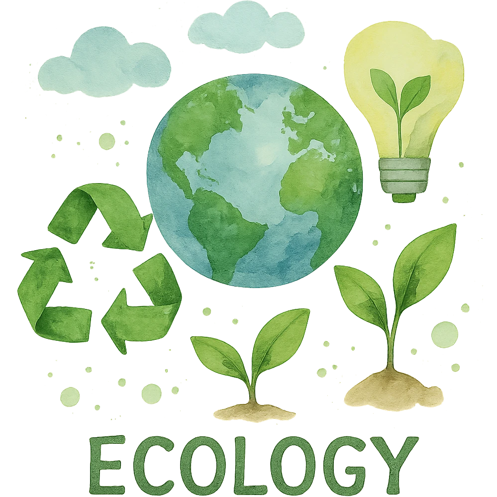 watercolor style ecology emoji