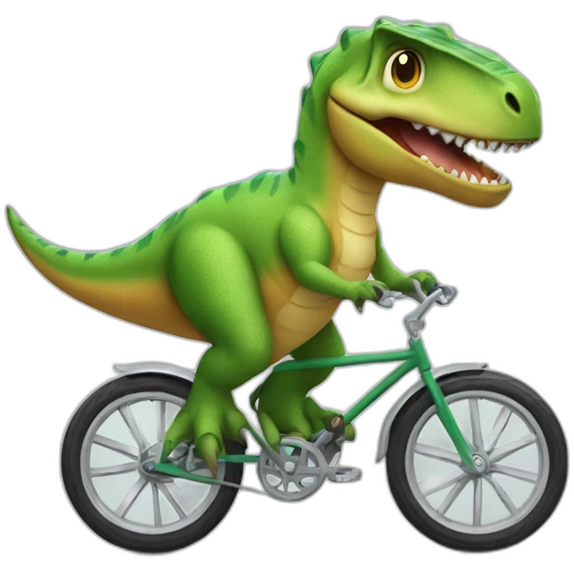 Dinosaurius on a bike emoji