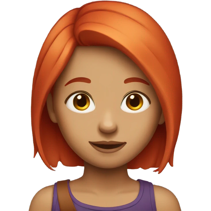 Girl with red hair emoji