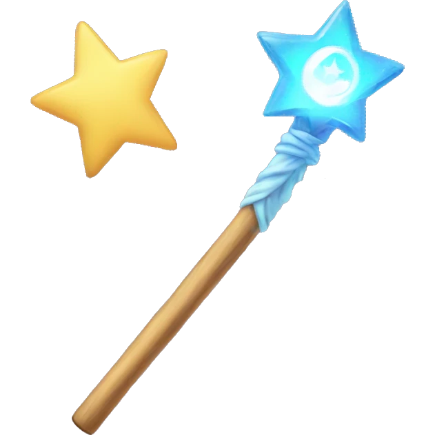 magic wand with light emoji