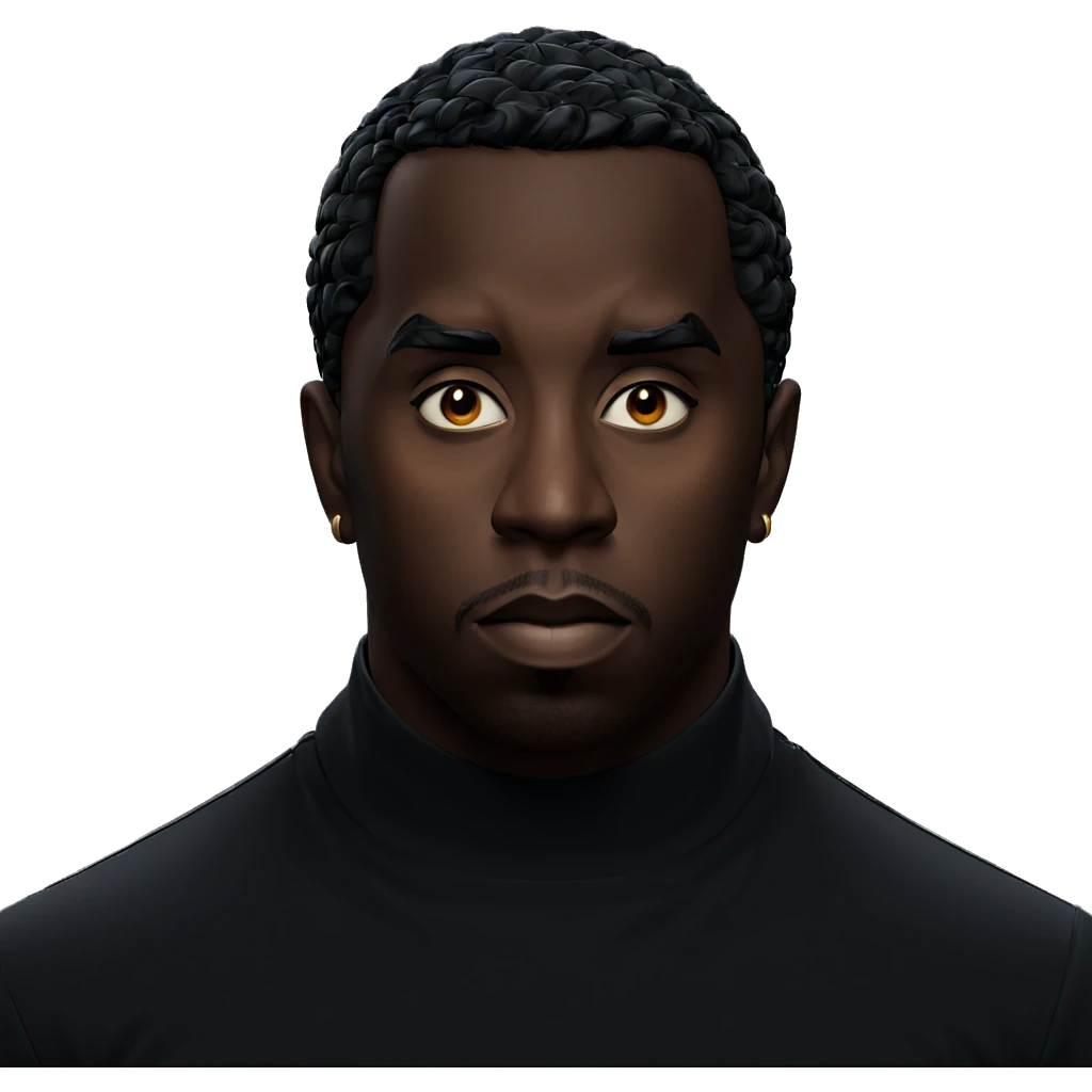 portrait of a dark-skinned male emoji