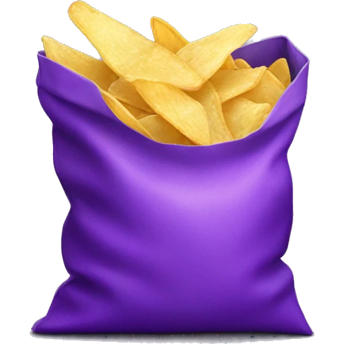 Purple bag of chips emoji
