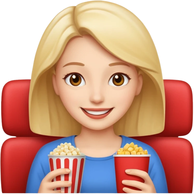 영화보는 여자 emoji