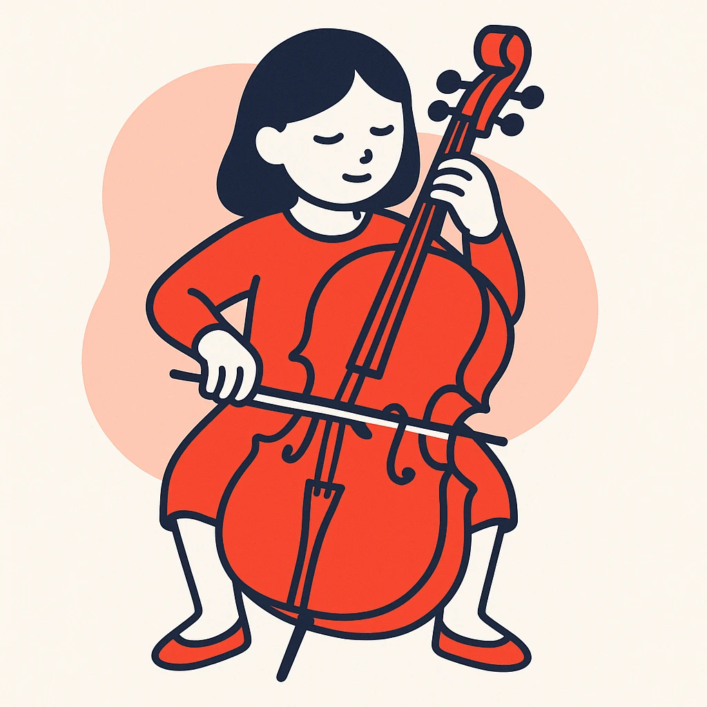 girl playing cello emoji