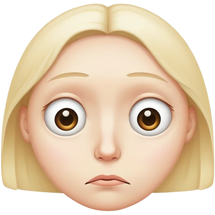 Sad face with eye bags emoji