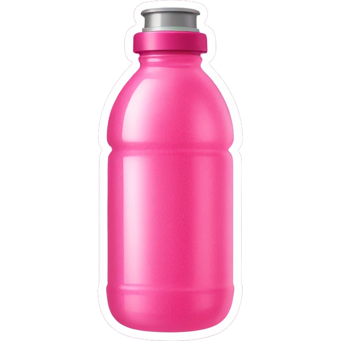 Sparkly pink water bottle emoji