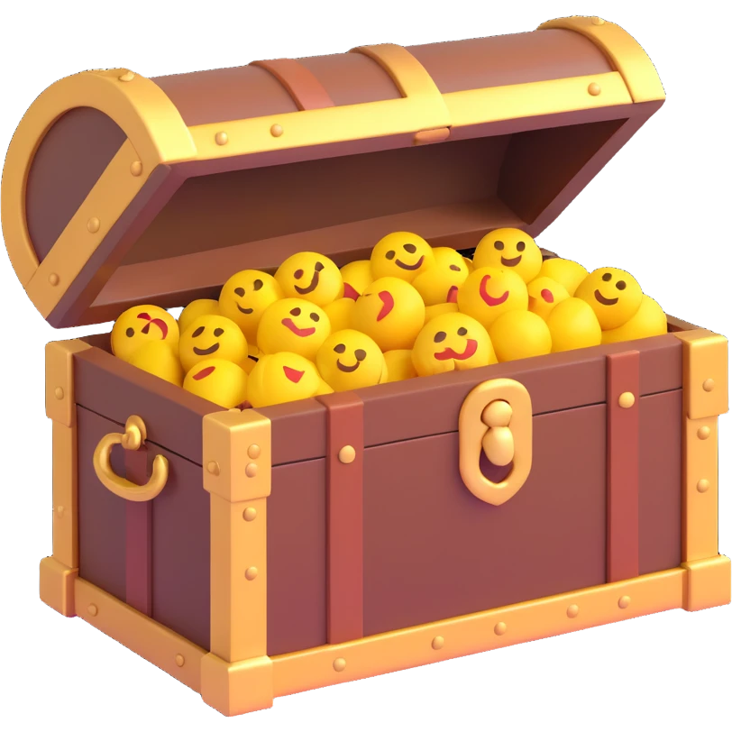treasure chest, 3D emoji style emoji
