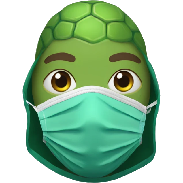 mbappe avec un masque de tortue emoji
