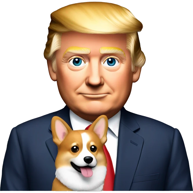 trump with a corgi emoji