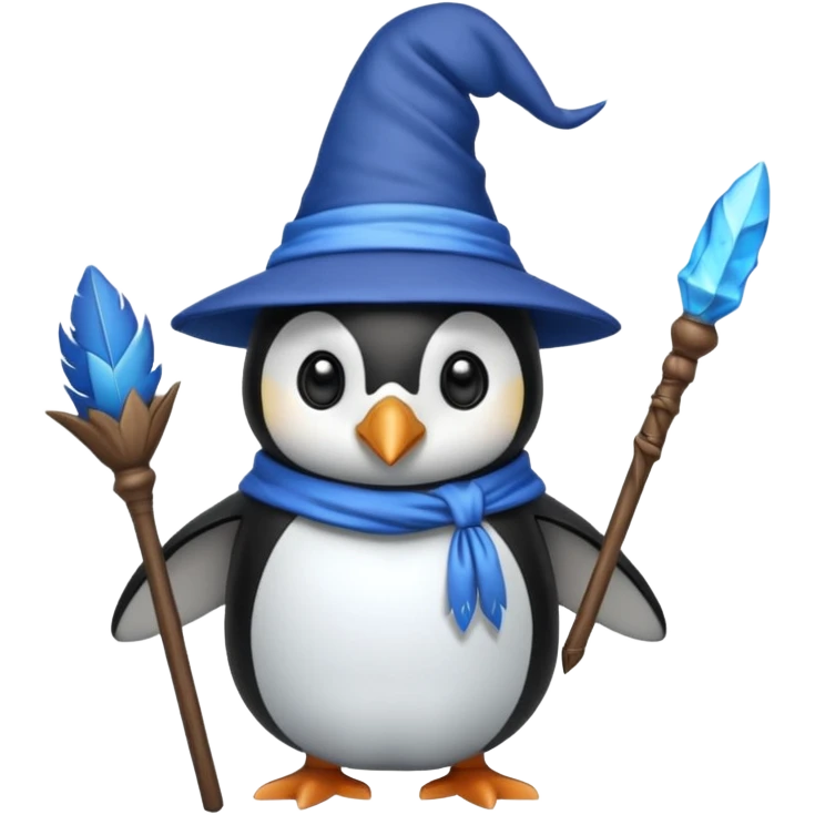 Penguin Wizard emoji