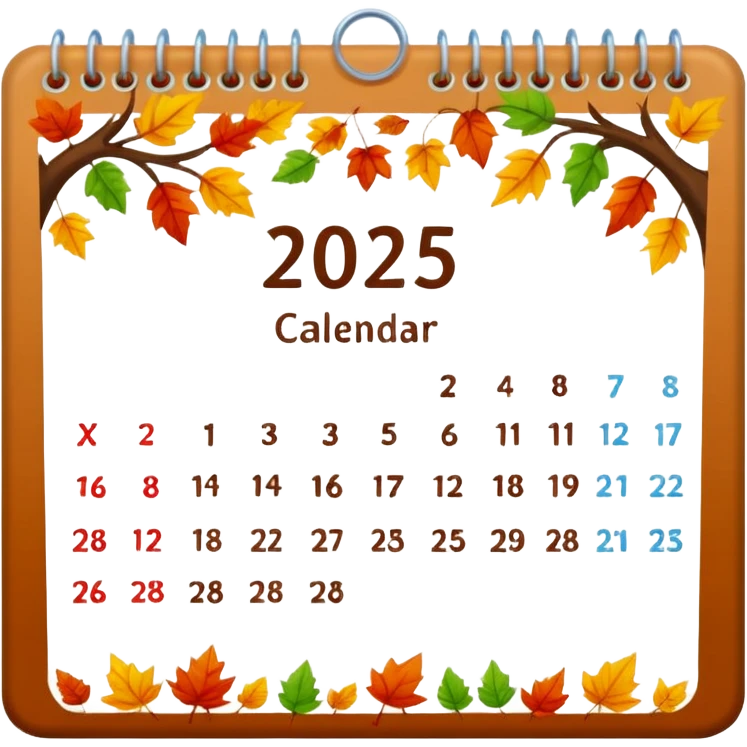 fall 2025 calendar emoji