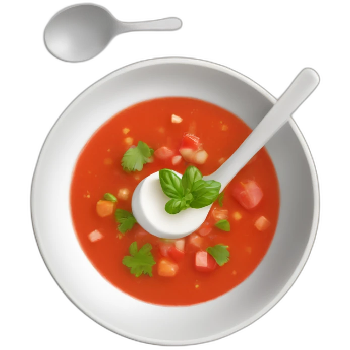 plain gazpacho soup white bowl emoji