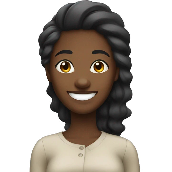 black woman smiling really big emoji