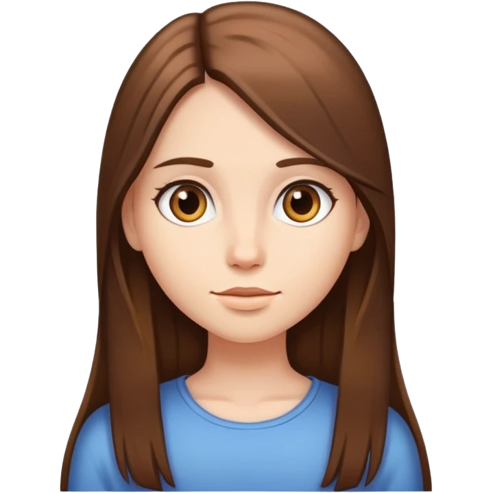 Long hair straight Girl  emoji
