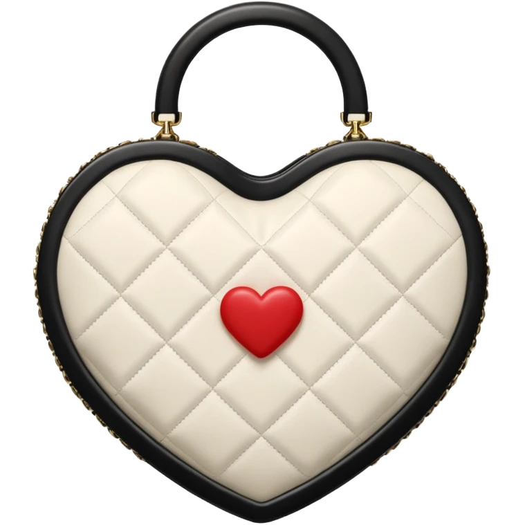 chanel heart shape bag white color bag emoji