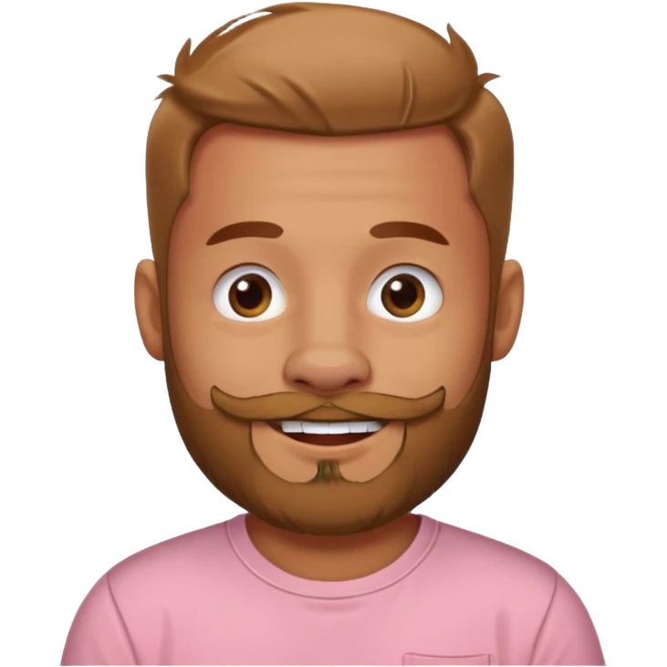 mischevious devil guy thats not scary, just a t-shirt with a beard and a pig nose emoji