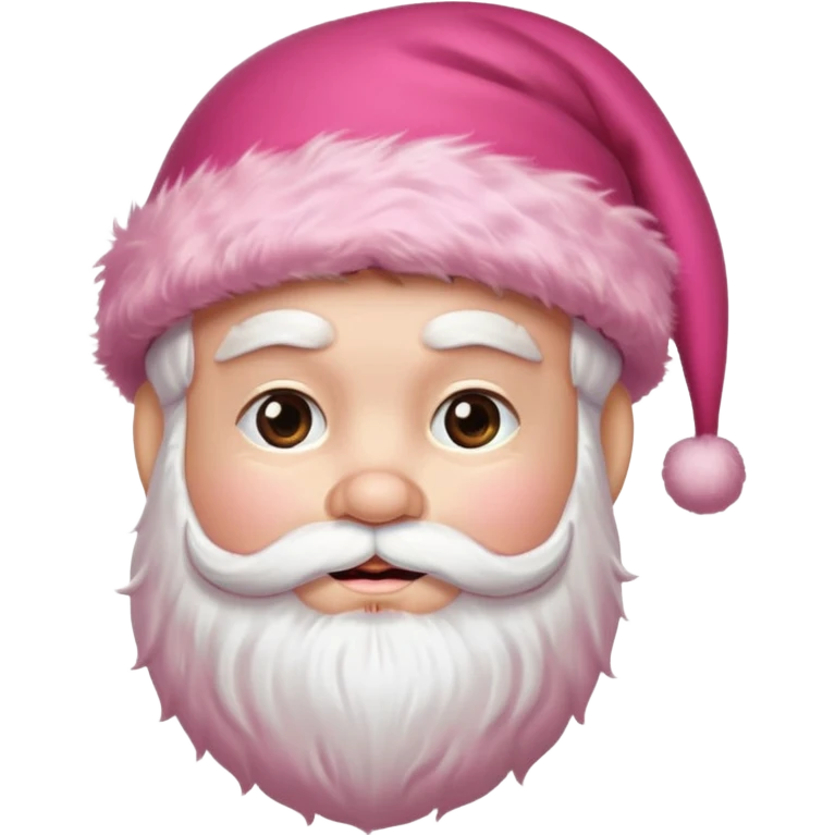 santa with pink fluffy hat emoji