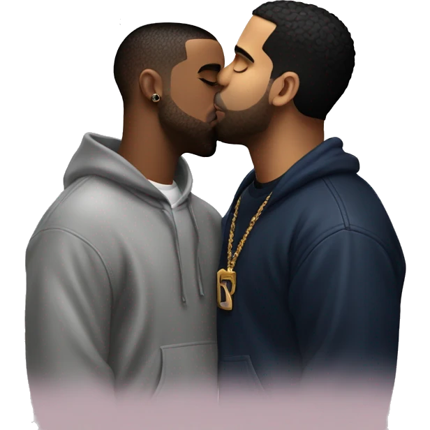 P diddy kissing Drake emoji