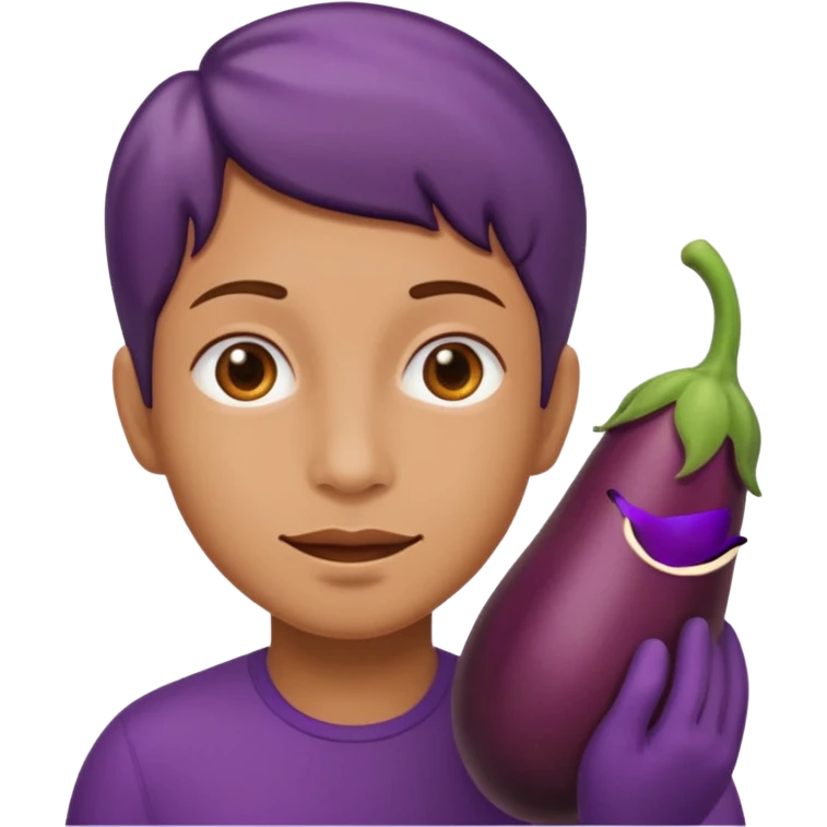 Sucking eggplant  emoji