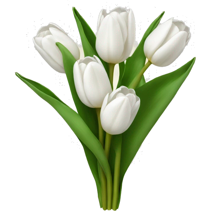 white tulip bouquet  emoji