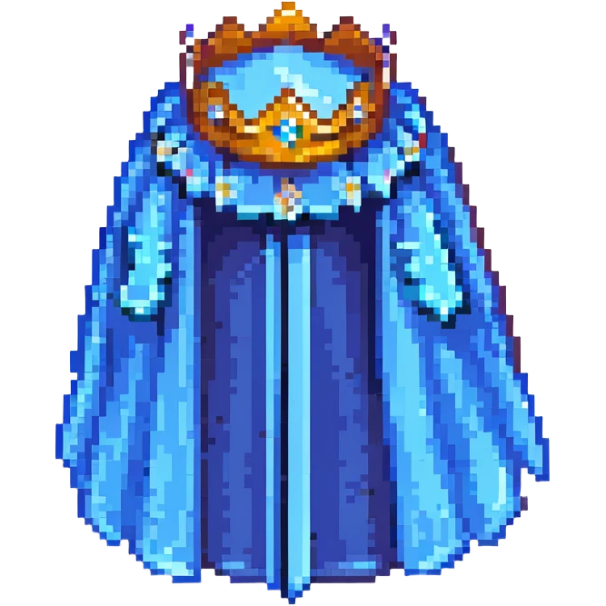 Add a blue cape to the crown emoji