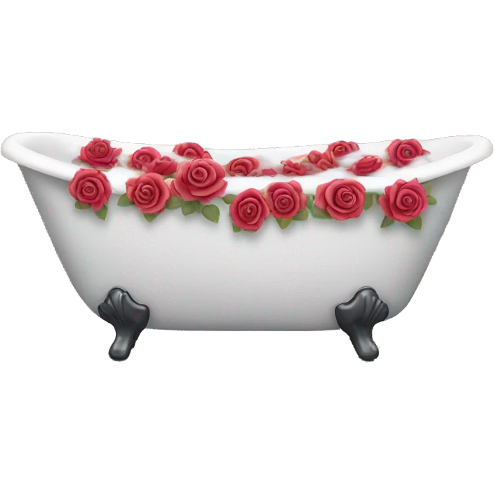 Bath with roses emoji