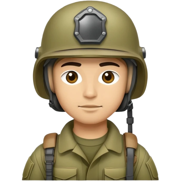 soldier with military gear and helmet emoji