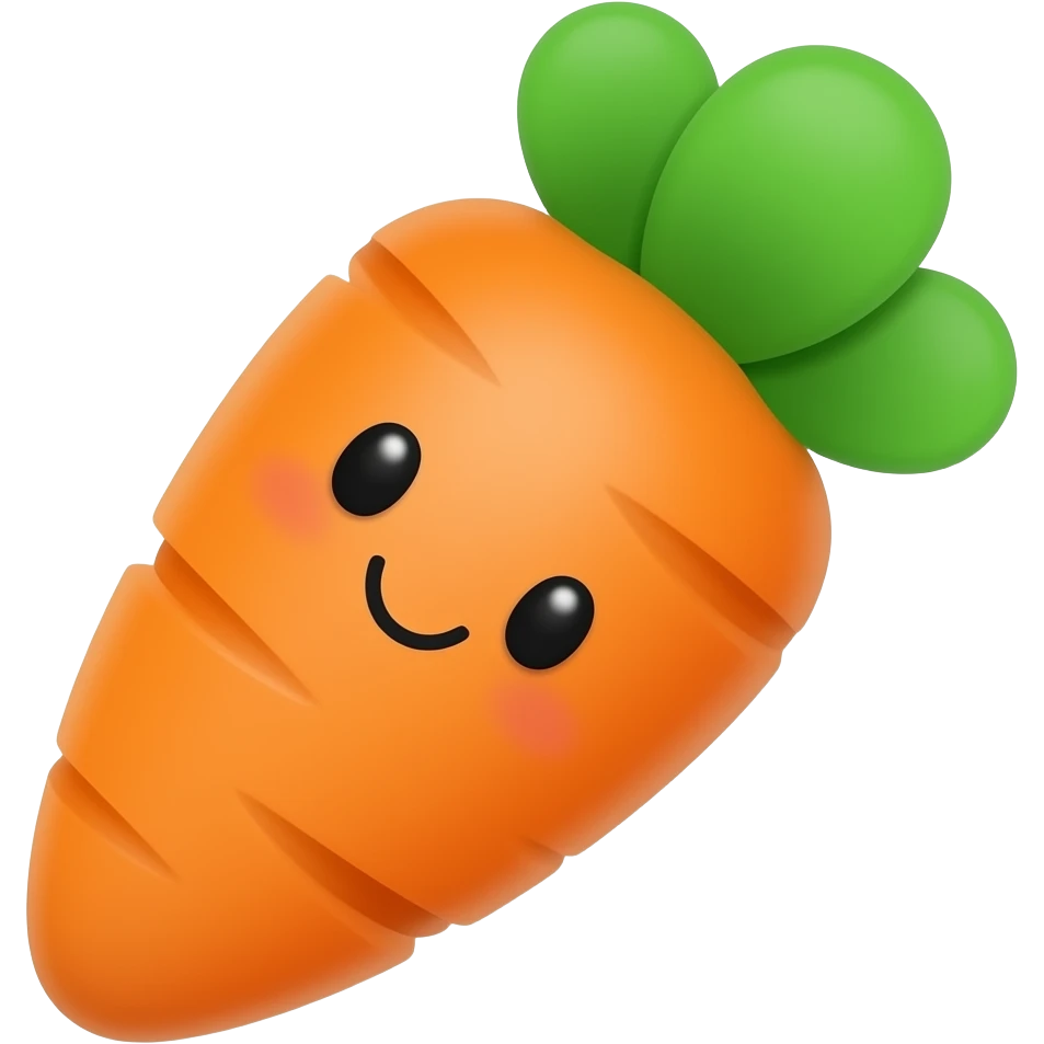 Kawaii carrot emoji