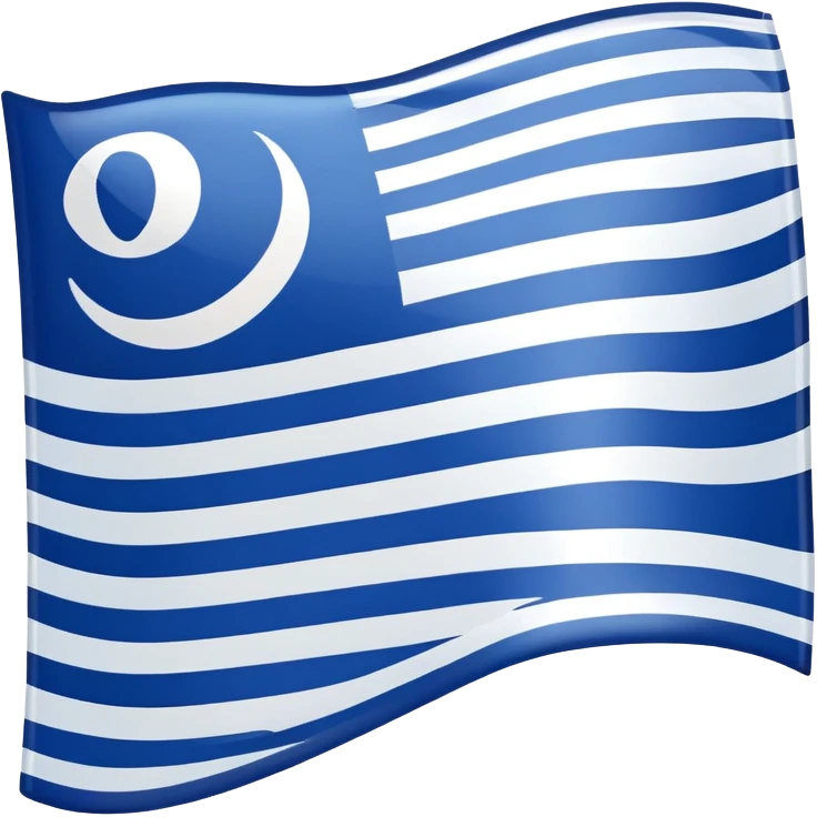 Blue and white flag  emoji