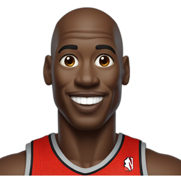 Michael Jordan with tongue out emoji