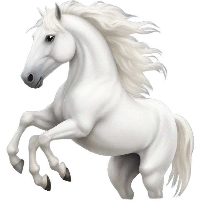 Rearing magestic white Horse emoji