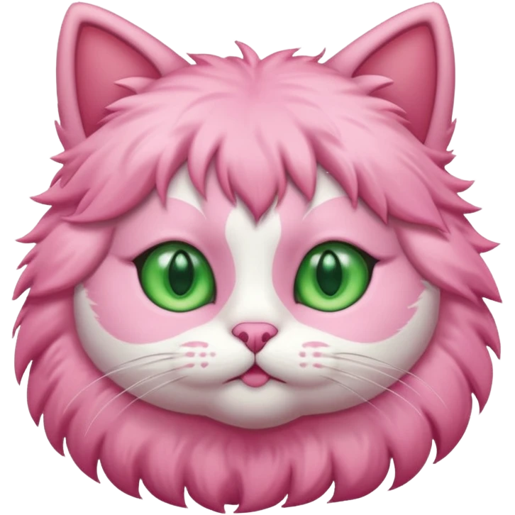 a cute pink cat icon emoji