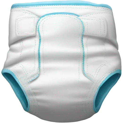 Plastic backed medical diaper used on underwear emoji
