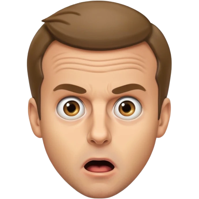 Macron choqué emoji