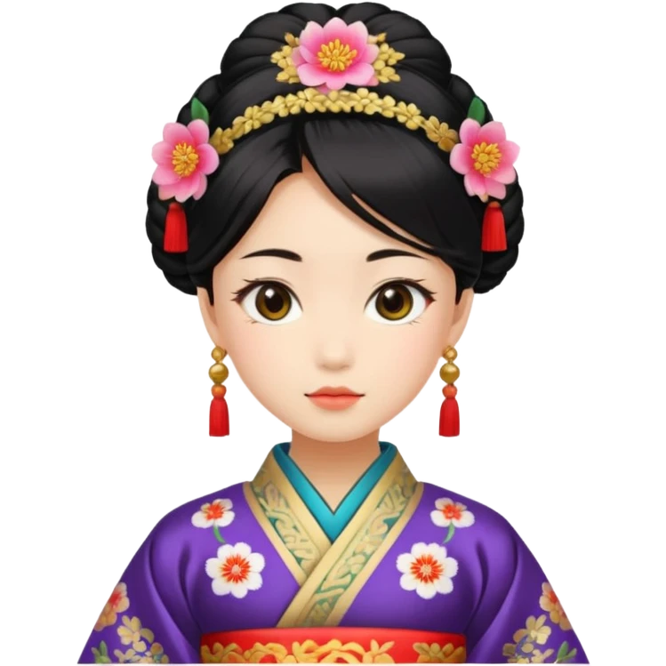 japanese girl in traditional costume emoji