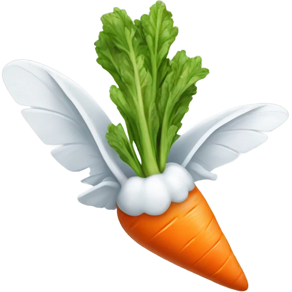 Flying carrot emoji