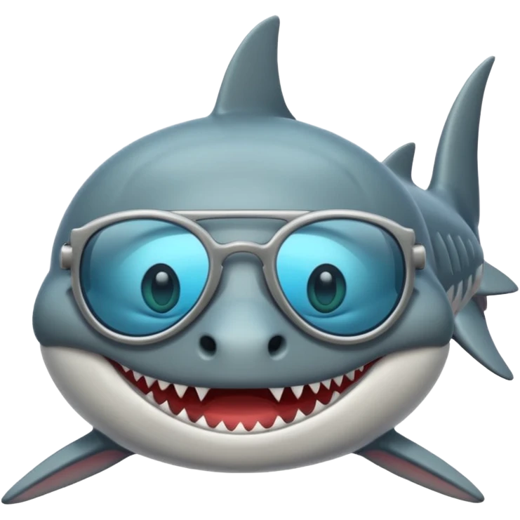 Tiburón con lentes  emoji