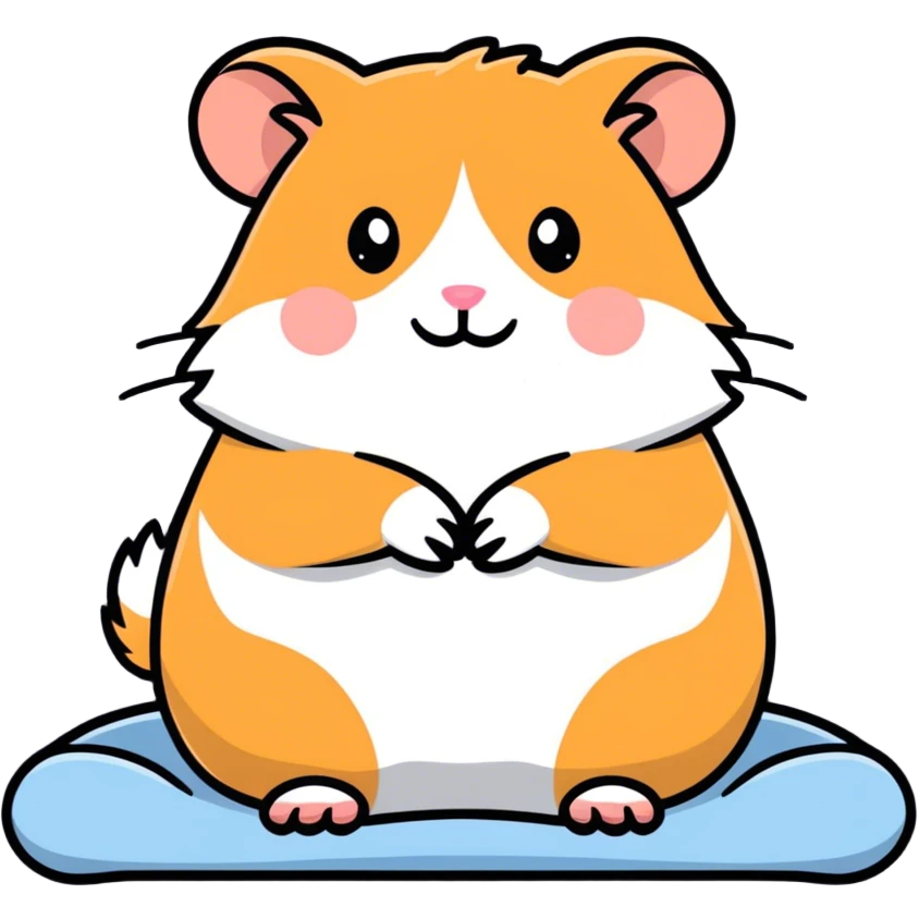 Hamster on the bed emoji