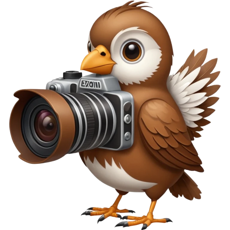 bird with a camera emoji