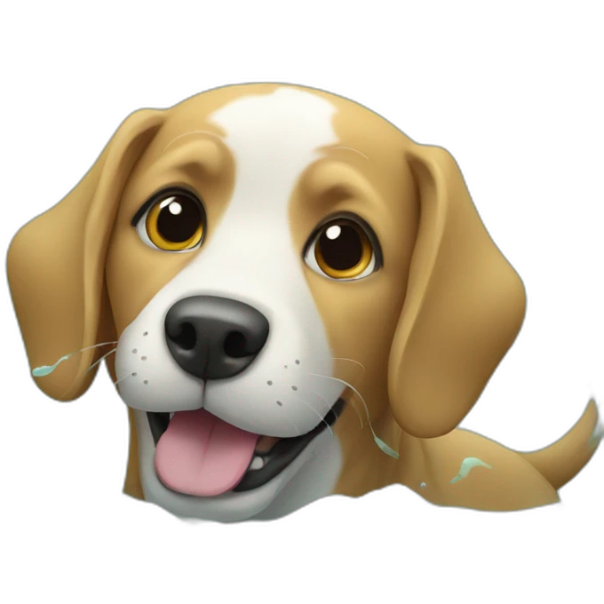 a dog in water emoji